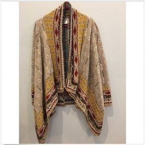 FREEWAY Cardigan Sweater Open Wrap Aztec *